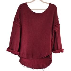 Free People Sweater Lace Trim Size Small